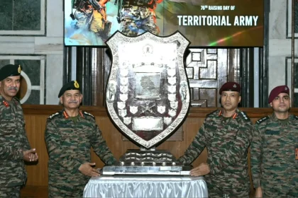 General Upendra Dwivedi honours 116 Infantry Battalion (TA) PARA with COAS Silver Trophy; felicitates winners of national-level ‘Terrier Cyber Quest’ on 76th Territorial Army Day