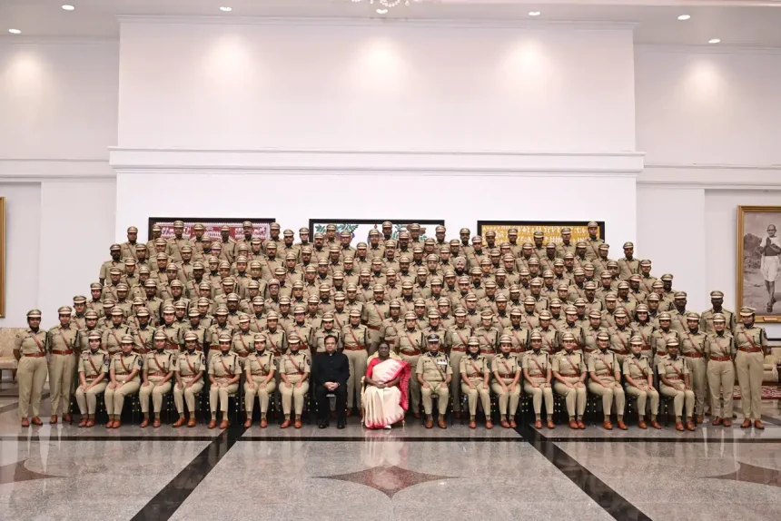 President Droupadi Murmu Interacts with IPS Probationers of 77 RR Batch at Rashtrapati Bhavan