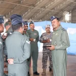 Air Marshal Manikantan Discussing With Other Officers