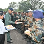 Air Marshal Vijay Kumar Garg Distributing Sweets