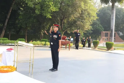 Army Officer Saluting
