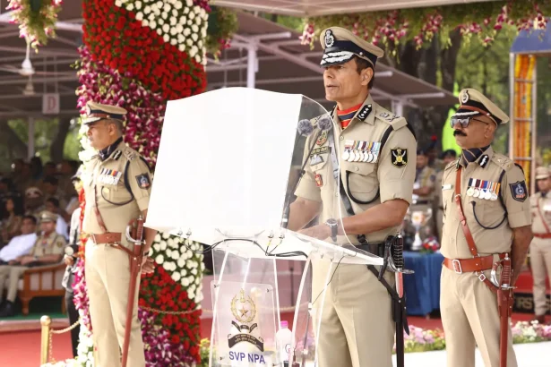 Daljit Singh Chawdhary DG BSF Reviews the Passing Out Parade of 77 RR (Batch 2024) of Indian Police Service