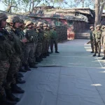 Lt Gen Mishra Talking with Officers