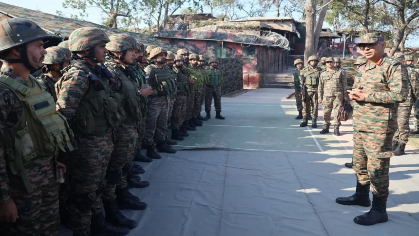 Lt Gen Mishra Talking with Officers