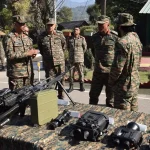 Lt Gen Pratik Sharma Checking Equipment