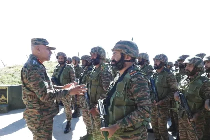 Lt Gen Pratik Sharma Interacting with Troops