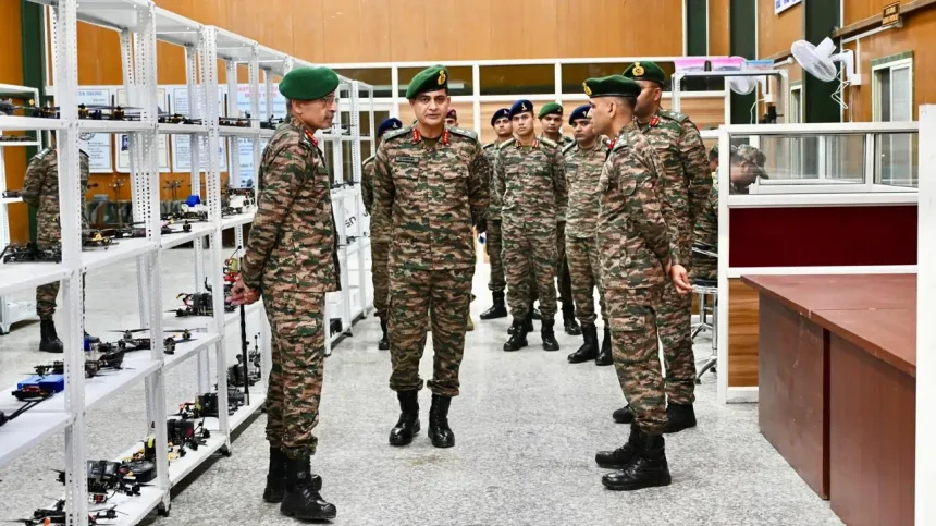 Lt Gen RC Tiwari Visits Eastern Command FPV Drone Node at Agnirath Brigade