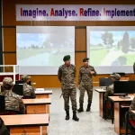 Lt Gen RC Tiwari Reviewing