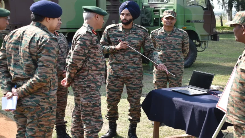 Lt Gen Rajan Sharawat Reviewing