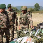 Lt Gen Rajesh Pushkar Singh Checking Equipment