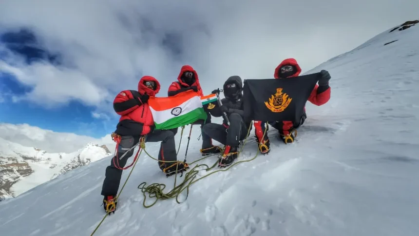 NSG Commando Summits Mt Satopanth Ahead of Everest 2026 Mission