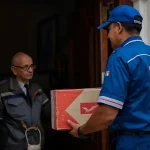 Post Man Delivering