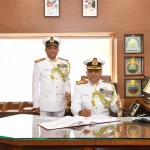 Rear Admiral Shantanu Jha and Rear Admiral Anil Jaggi