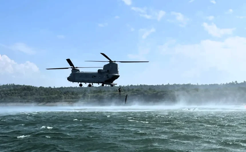 Special Forces Training School Conducts Advanced Helocasting Exercise from CH-47 Chinooks