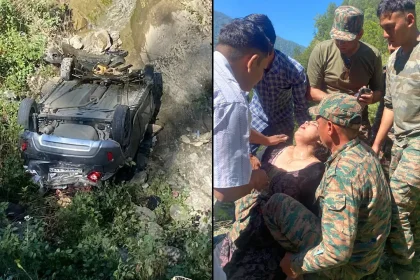 Indian Army Soldiers of Nurnag Battalion Rescue Civilians After Road Accident in Uttarakhand