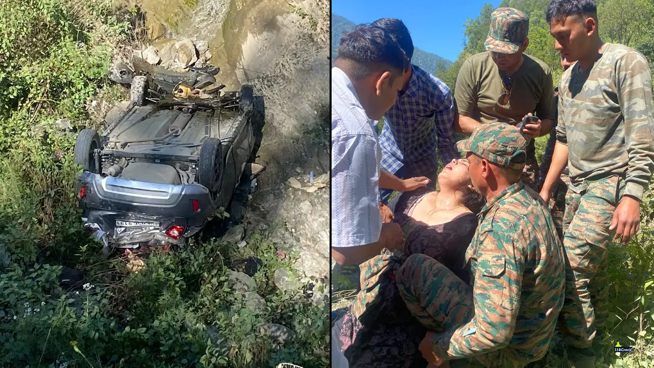 Indian Army Soldiers of Nurnag Battalion Rescue Civilians After Road Accident in Uttarakhand
