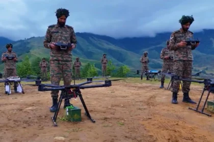Soldiers Using Drone