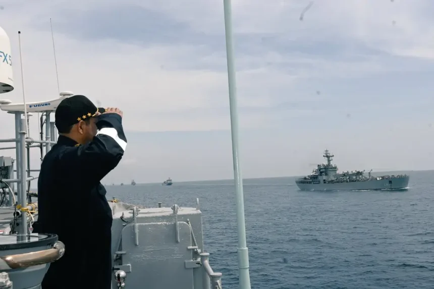 V Adm V Srinivas Saluting