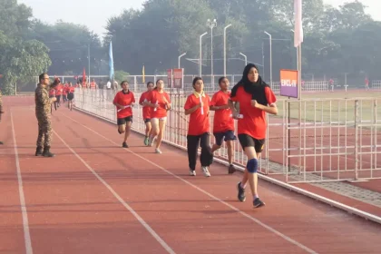Women Agniveer Aspirants Running