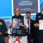 CDS Anil Chauhan Rajnath Singh and Naval Chief DK Tripathi
