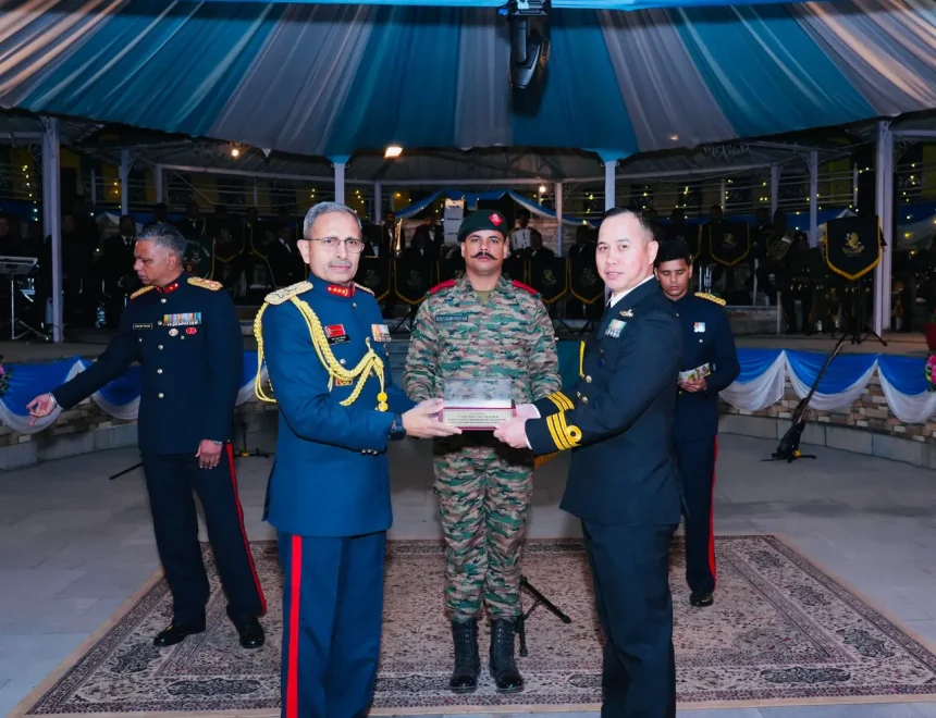 Commander Ronie Chowpoo Leads INS Khanjar Team at 37th Biennial Battalion Commanders’ Conference of Kumaon and Naga Regiments