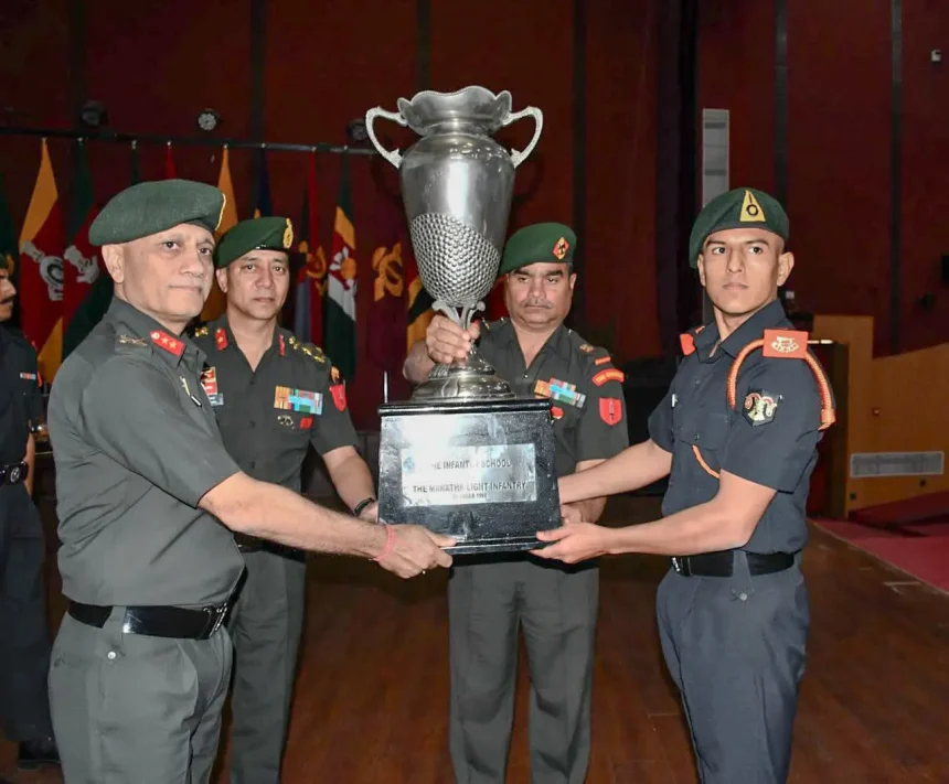 Lt Arjun Singh Bhist Named Best Student as Young Officers’ Course Concludes at The Infantry School, Mhow
