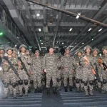 Lt Gen Dhiraj Seth Reviews Joint Sea–Land Operations Onboard INS Jalashwa