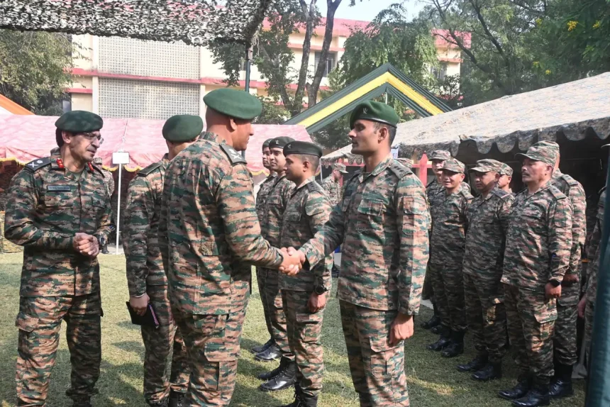 Lt Gen Pratik Sharma Shaking Hands