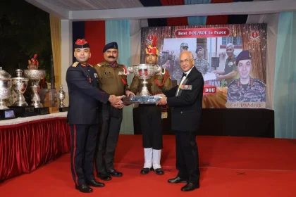 Officer Getting Trophy