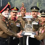 Officer Giving Trophy
