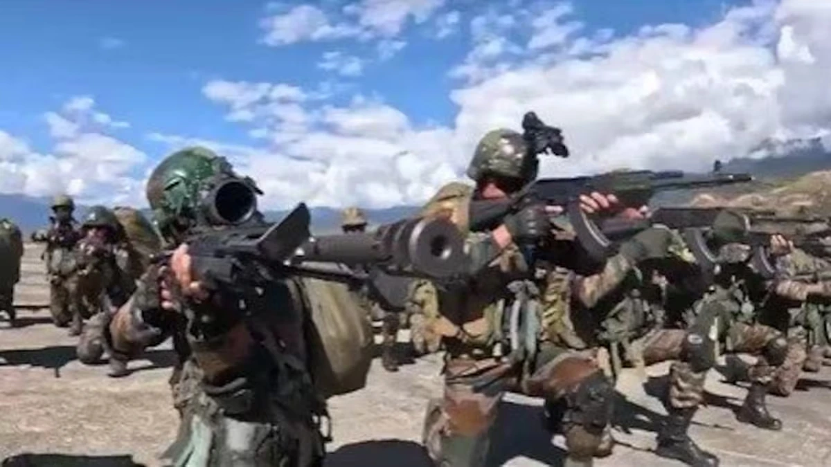 Soldiers Using Guns