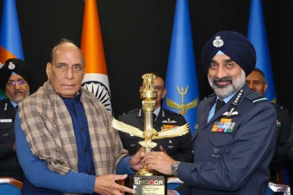 Air Chief Marshal AP Singh and Rajnath Singh