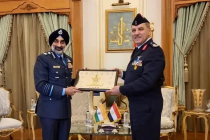 Air Chief Marshal AP Singh with Egyptian Officer