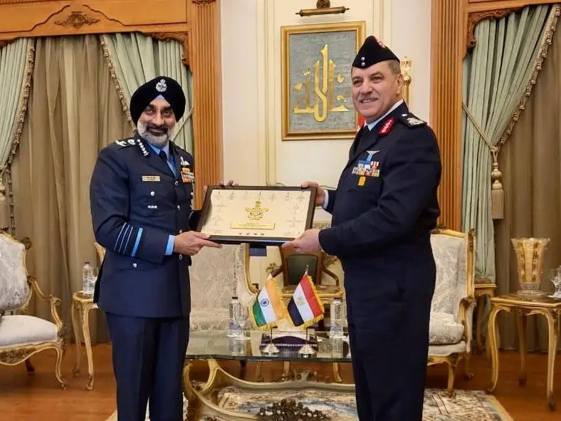 Air Chief Marshal AP Singh with Egyptian Officer