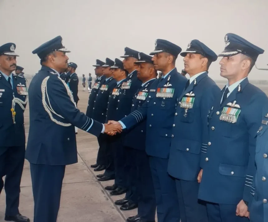 Air Marshal B Manikantan Shaking Hands