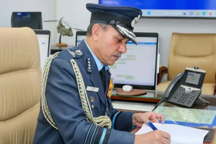 Air Marshal Narmdeshwar Tiwari Signing