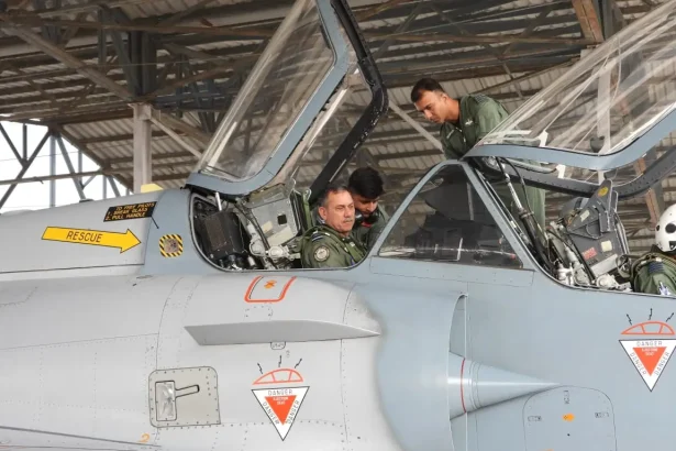 Air Marshal Narmdeshwar Tiwari in Cockpit