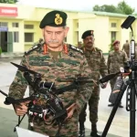 General Dwivedi Checking Drone