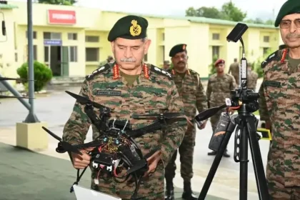 General Dwivedi Checking Drone