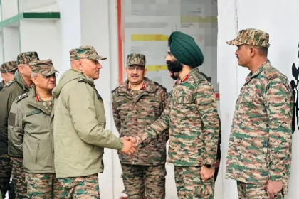 Lt Gen Pratik Sharma Shaking Hands