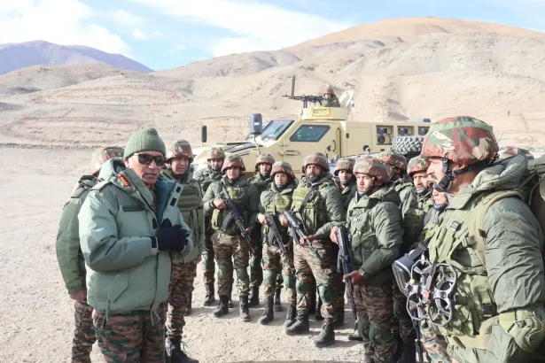 Lt Gen Pratik Sharma and Other Soldiers
