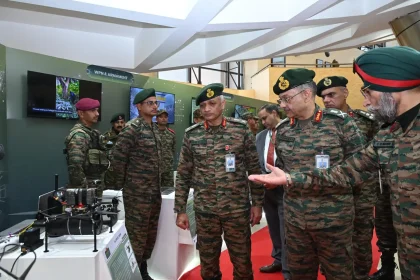 Lt Gen Pushpendra Singh Reviewing Drones