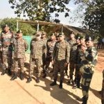 Lt Gen RC Tiwari Reviewing