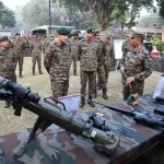 Maj Gen Naveen Mahajan Reviewing 1
