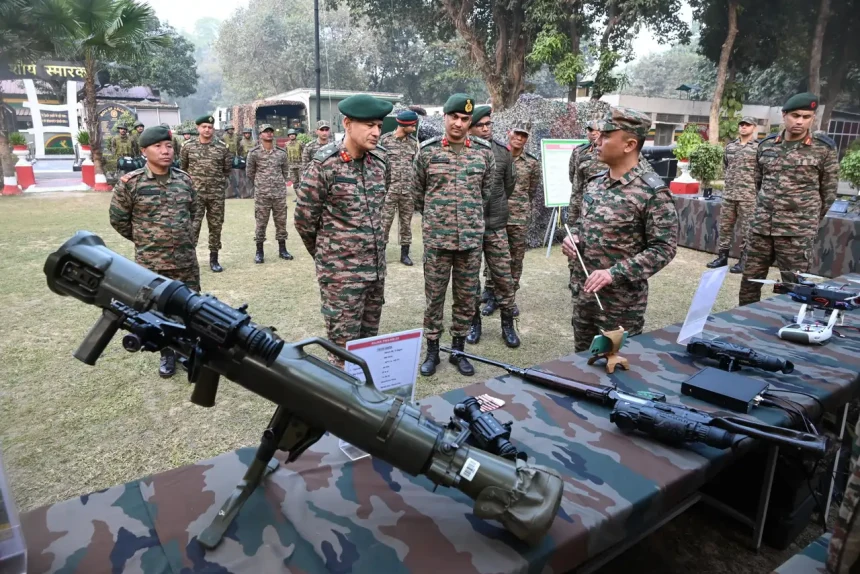 Maj Gen Naveen Mahajan Reviewing 1