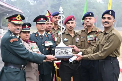 Nursing Assistants Holding Trophy
