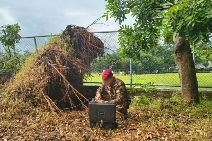 Officer Restoring Connectivity