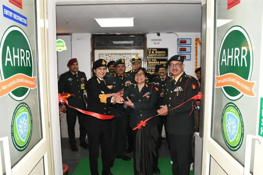 Surg VAdm Arti Sarin Cutting Ribbon
