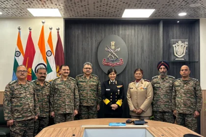 Surg VAdm Arti Sarin with Officers