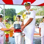 Vice Admiral Bhalla Giving Trophy